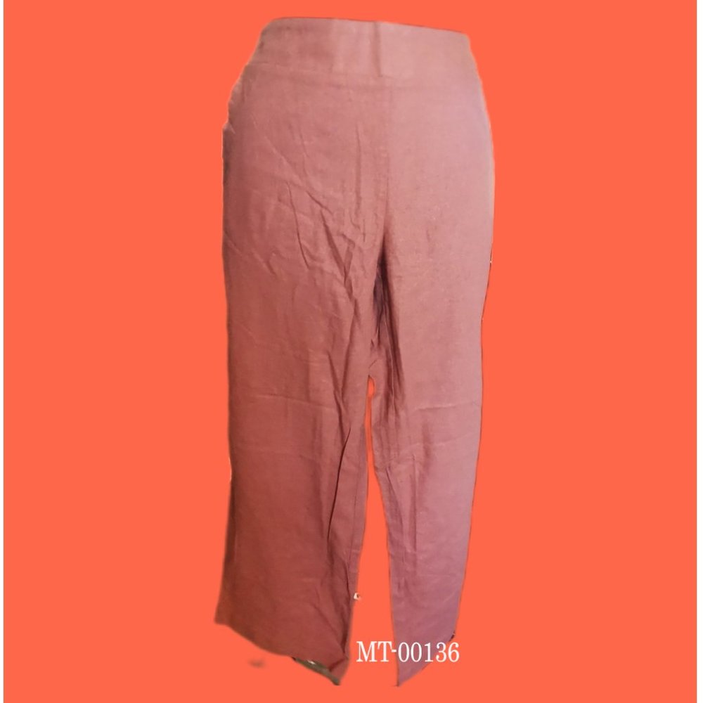 Cristina B Women’s Linen Pant (Brown)
